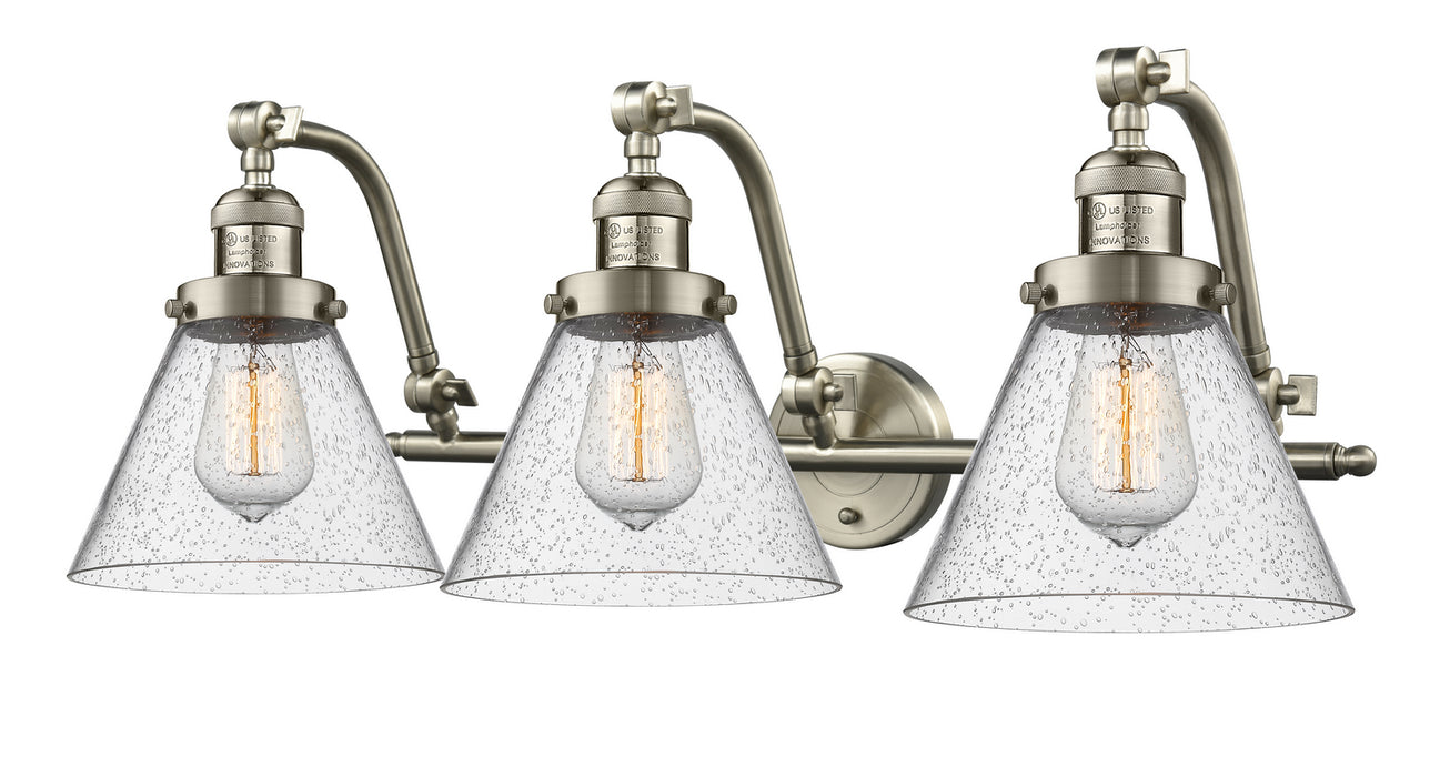 Innovations 515-3W-SN-G44 Three Light Bath Vanity, Brushed Satin Nickel