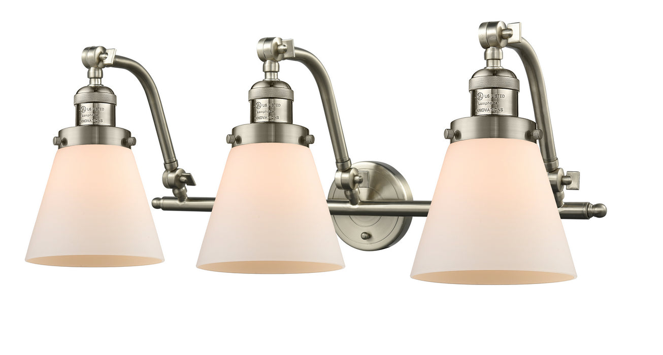 Innovations 515-3W-SN-G61 Three Light Bath Vanity, Brushed Satin Nickel