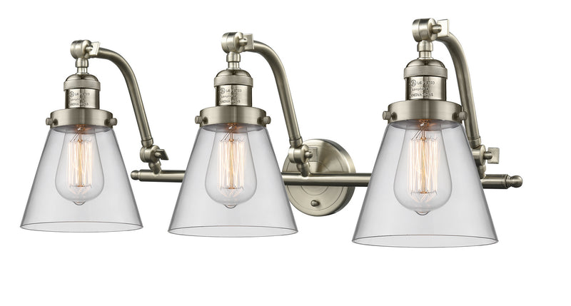 Innovations 515-3W-SN-G62 Three Light Bath Vanity, Brushed Satin Nickel