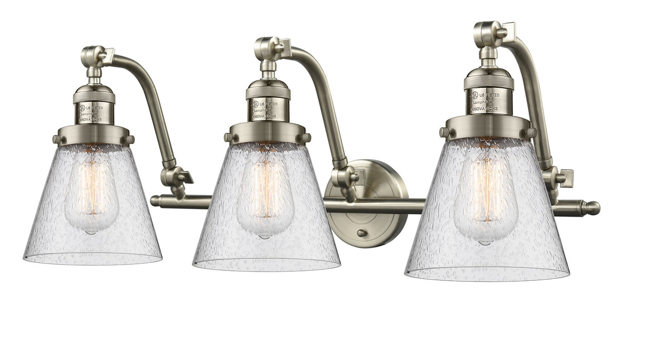 Innovations 515-3W-SN-G64 Three Light Bath Vanity, Brushed Satin Nickel