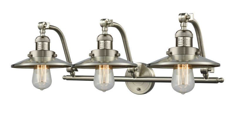 Innovations 515-3W-SN-M2 Three Light Bath Vanity, Brushed Satin Nickel