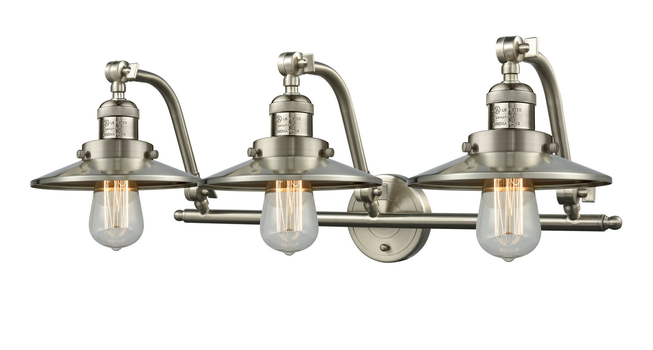 Innovations 515-3W-SN-M2 Three Light Bath Vanity, Brushed Satin Nickel