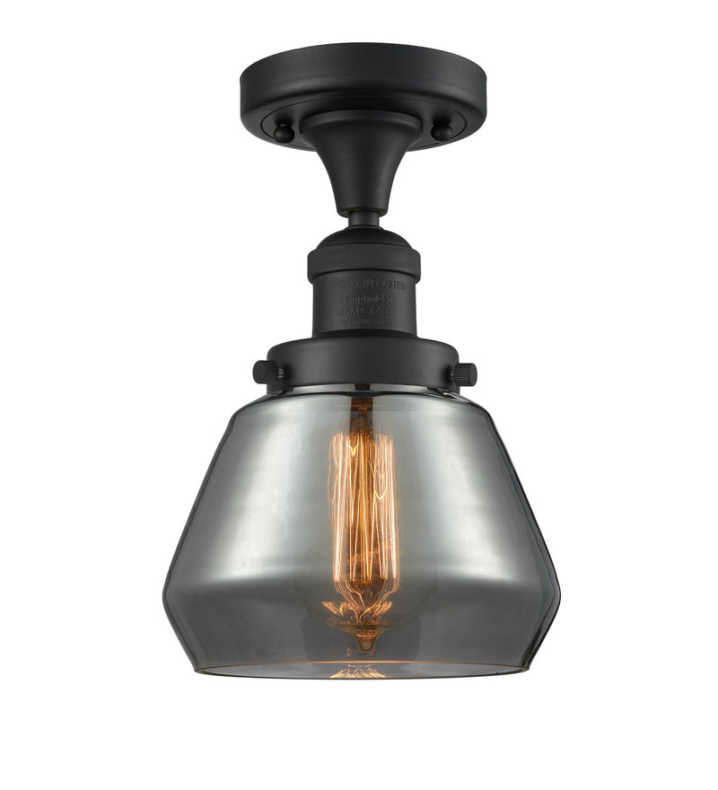 Innovations 517-1CH-BK-G173 One Light Semi-Flush Mount, Matte Black