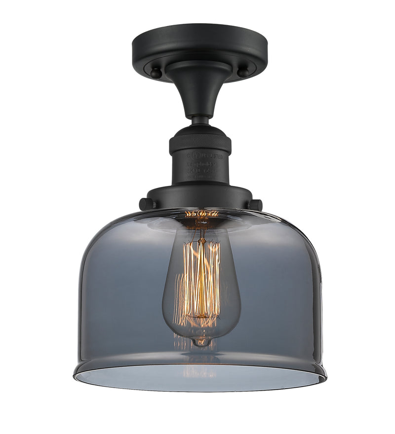 Innovations 517-1CH-BK-G73 One Light Semi-Flush Mount, Matte Black