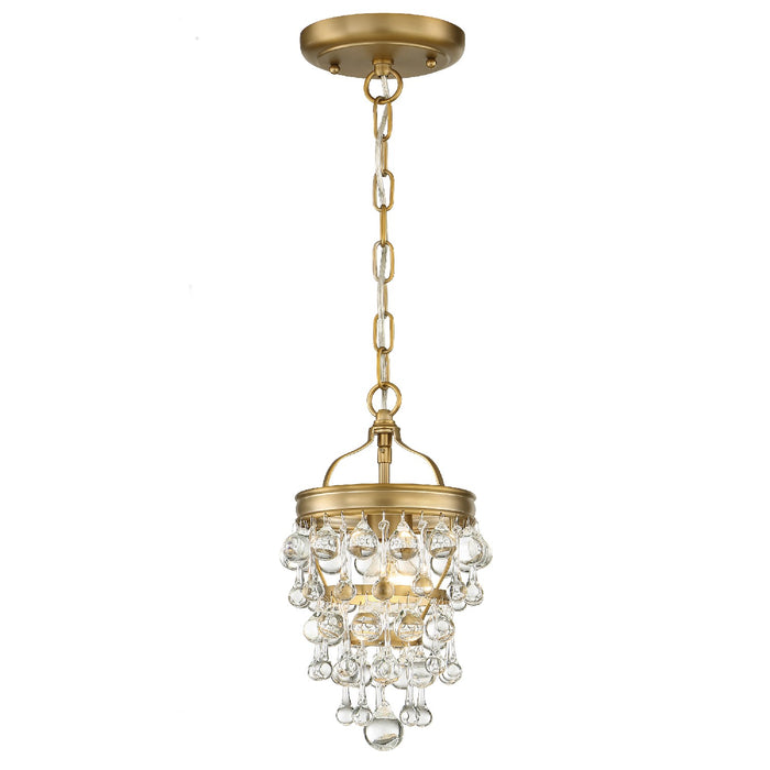 Crystorama 131-VG One Light Mini Chandelier, Vibrant Gold