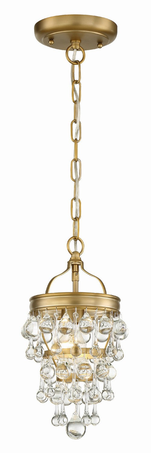 Crystorama 131-VG One Light Mini Chandelier, Vibrant Gold