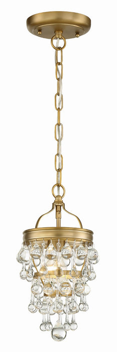 Crystorama 131-VG One Light Mini Chandelier, Vibrant Gold