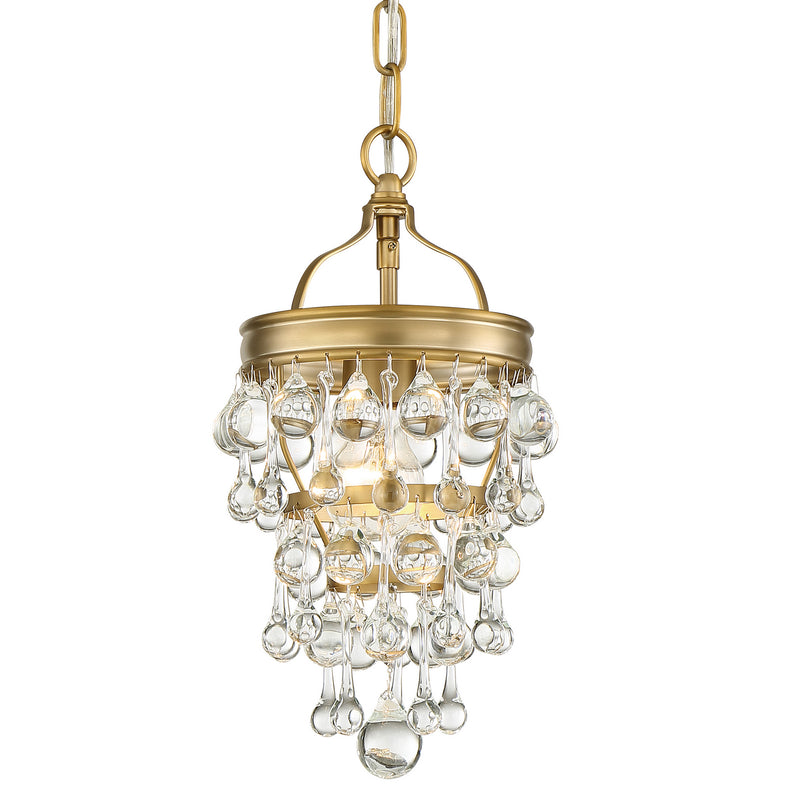 Crystorama 131-VG One Light Mini Chandelier, Vibrant Gold