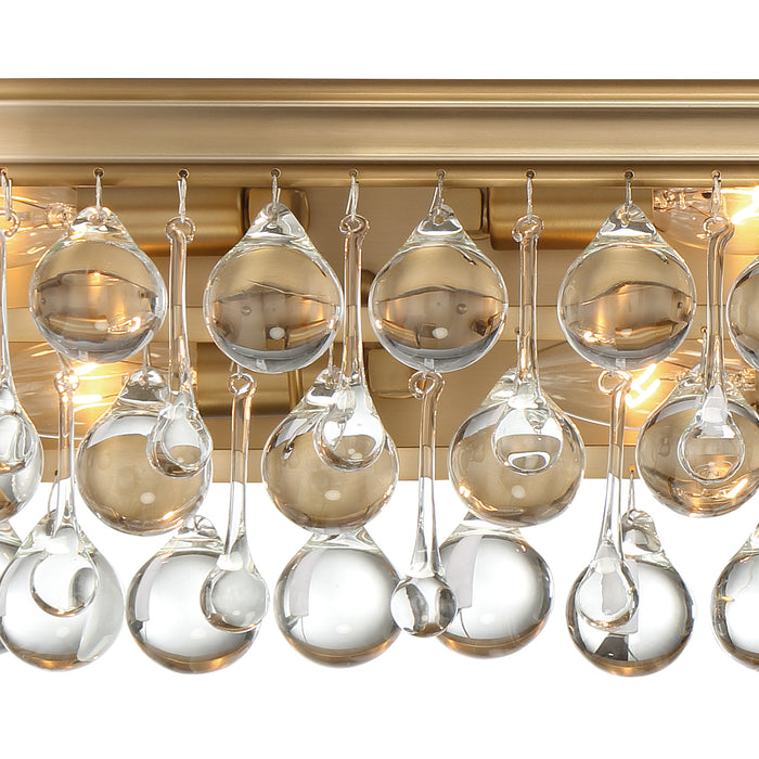 Crystorama 133-VG Six Light Bathroom Vanity, Vibrant Gold