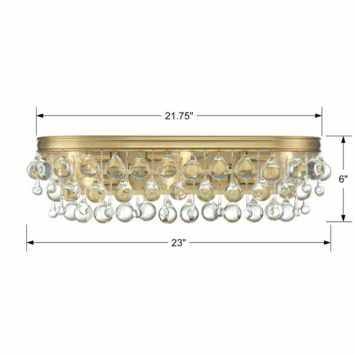 Crystorama 133-VG Six Light Bathroom Vanity, Vibrant Gold