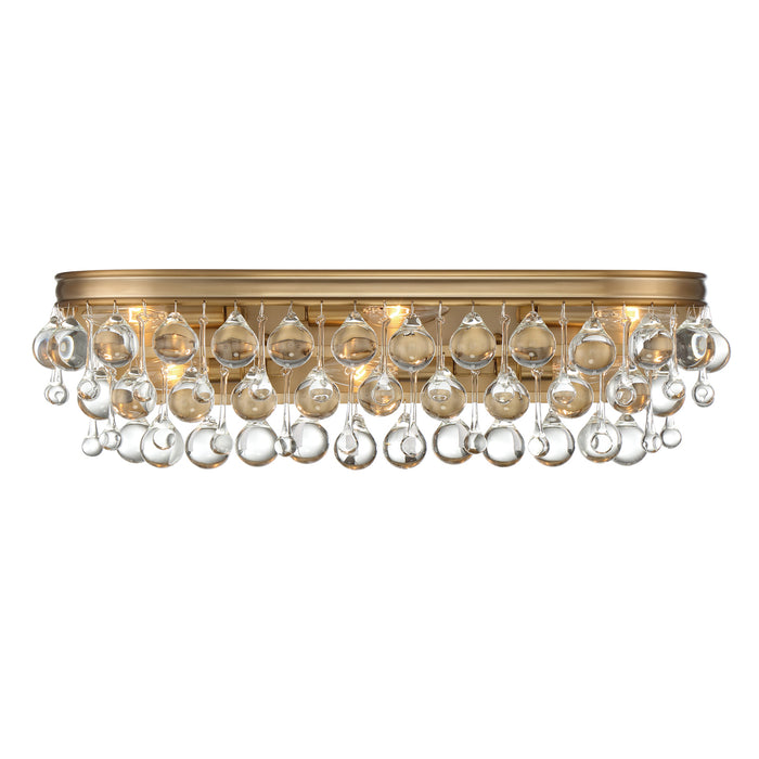 Crystorama 133-VG Six Light Bathroom Vanity, Vibrant Gold