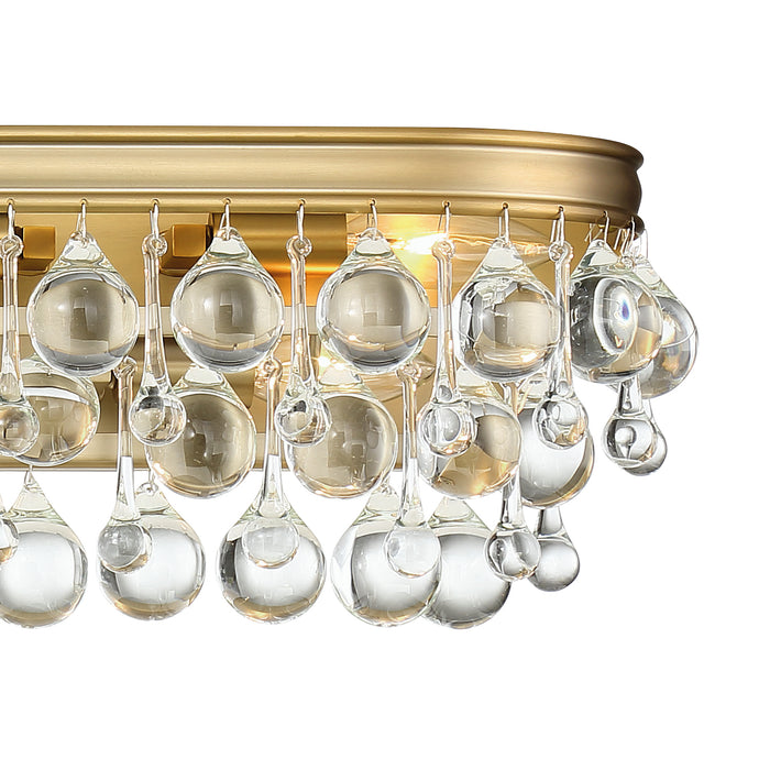 Crystorama 134-VG Eight Light Bathroom Vanity, Vibrant Gold