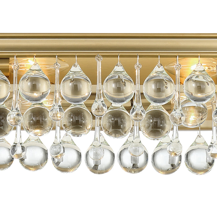 Crystorama 134-VG Eight Light Bathroom Vanity, Vibrant Gold