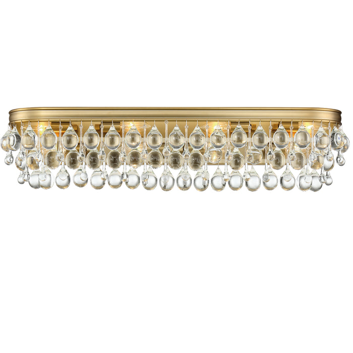 Crystorama 134-VG Eight Light Bathroom Vanity, Vibrant Gold