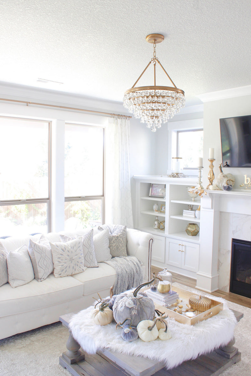 Crystorama 136-VG Six Light Chandelier, Vibrant Gold