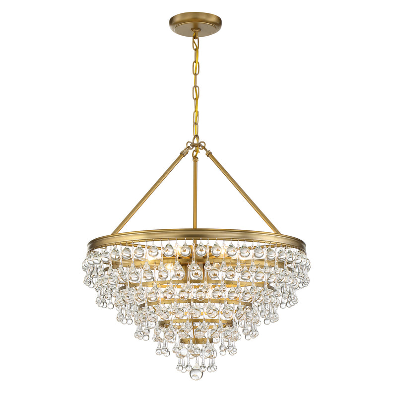 Crystorama 137-VG Eight Light Chandelier, Vibrant Gold