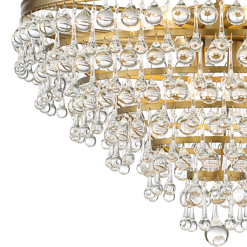 Crystorama 137-VG Eight Light Chandelier, Vibrant Gold
