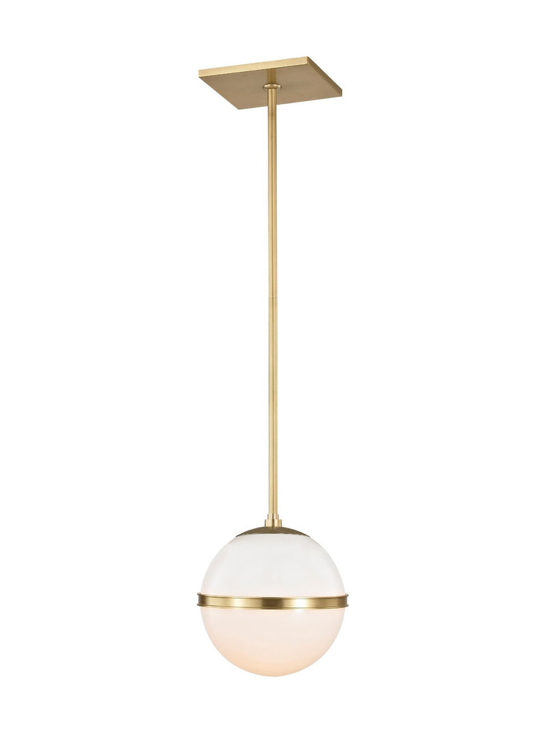 Crystorama 2107-AG One Light Chandelier, Aged Brass