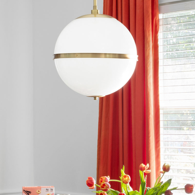 Crystorama 2112-AG One Light Chandelier, Aged Brass