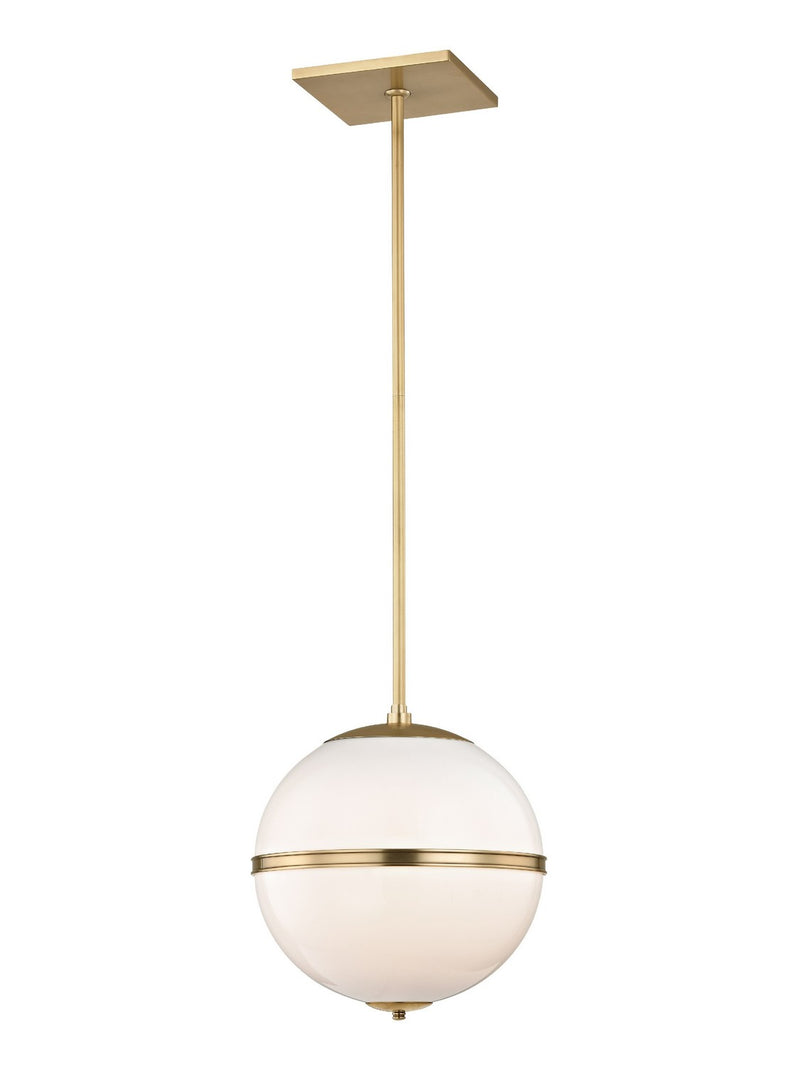 Crystorama 2112-AG One Light Chandelier, Aged Brass