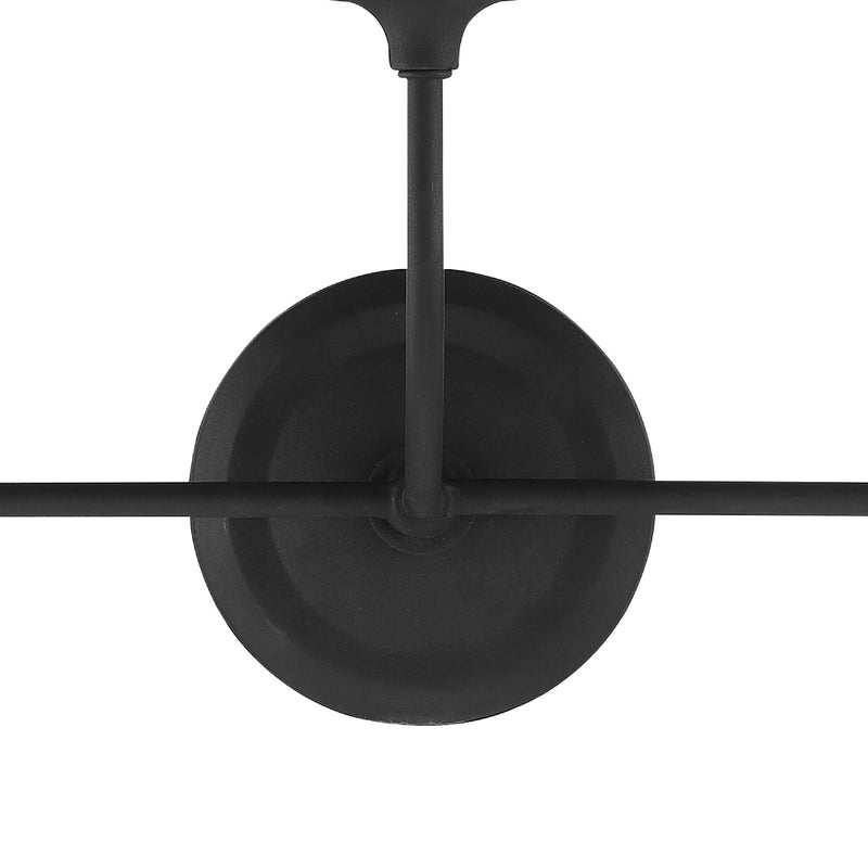 Crystorama 2443-OP-BF Three Light Bathroom Vanity, Black Forged