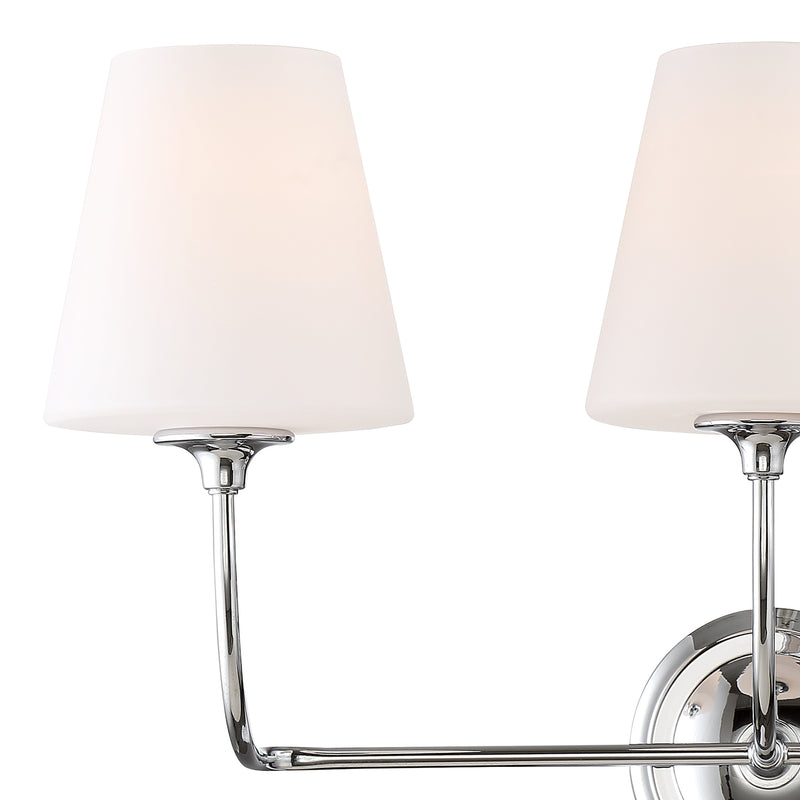 Crystorama 2443-OP-CH Three Light Bathroom Vanity, Polished Chrome