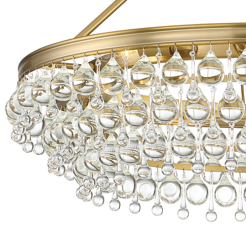 Crystorama 275-VG Six Light Chandelier, Vibrant Gold
