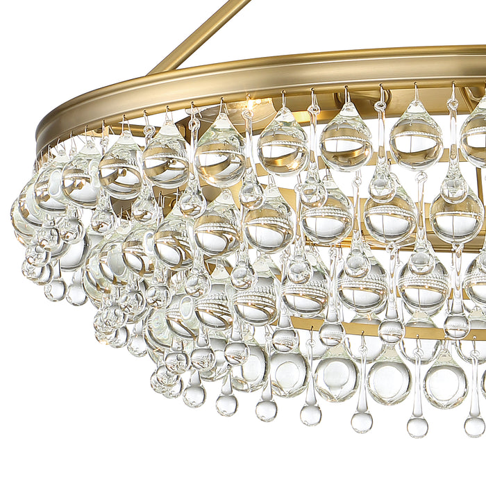 Crystorama 275-VG Six Light Chandelier, Vibrant Gold