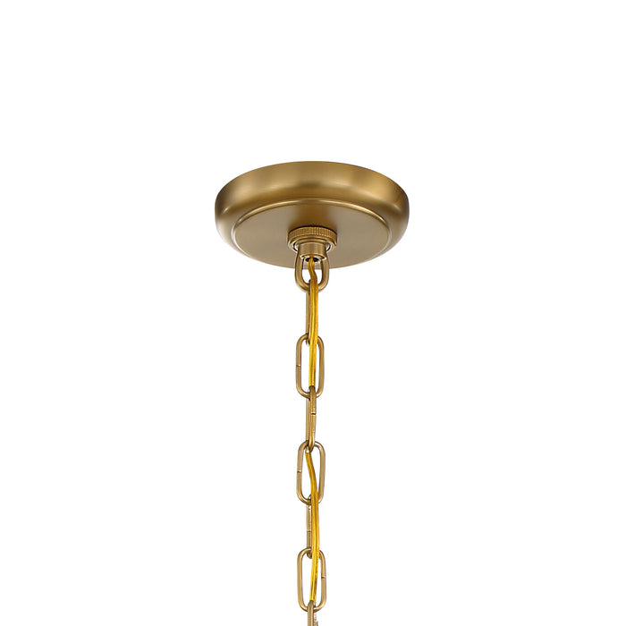 Crystorama 275-VG Six Light Chandelier, Vibrant Gold