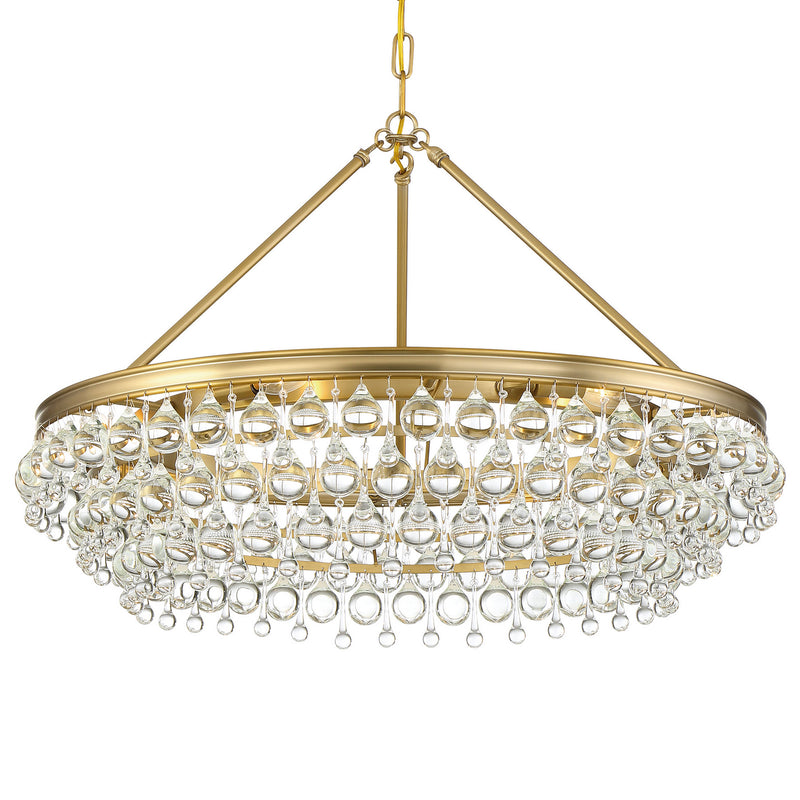 Crystorama 275-VG Six Light Chandelier, Vibrant Gold