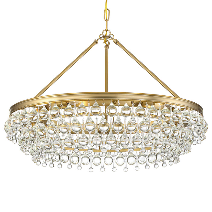 Crystorama 275-VG Six Light Chandelier, Vibrant Gold