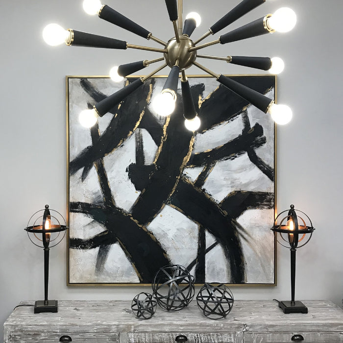 Crystorama 3812-AG 12 Light Chandelier, Aged Brass