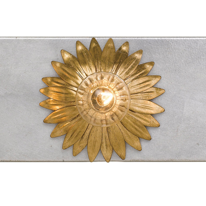 Crystorama 503-GA-SA Three Light Bathroom Vanity, Antique Gold + Antique Silver