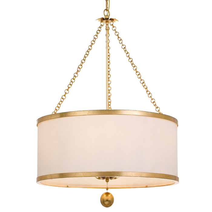 Crystorama 518-GA Six Light Chandelier, Antique Gold