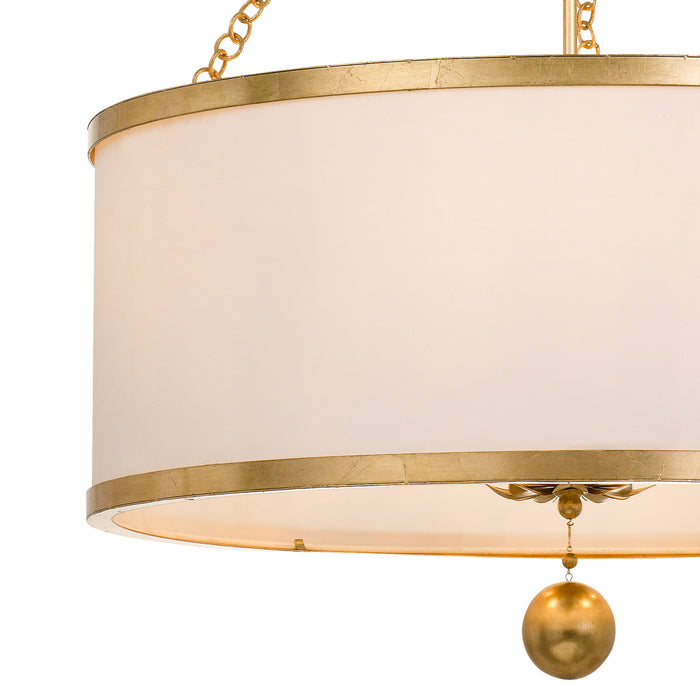 Crystorama 518-GA Six Light Chandelier, Antique Gold