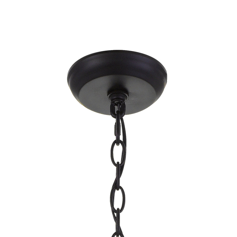 Crystorama 608-MK Six Light Chandelier, Matte Black
