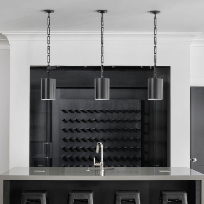 Crystorama 8680-MK-WH One Light Mini Chandelier, Matte Black + White