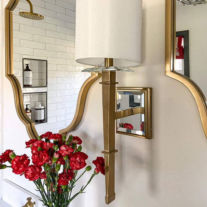 Crystorama CLI-231-AG One Light Wall Sconce, Aged Brass
