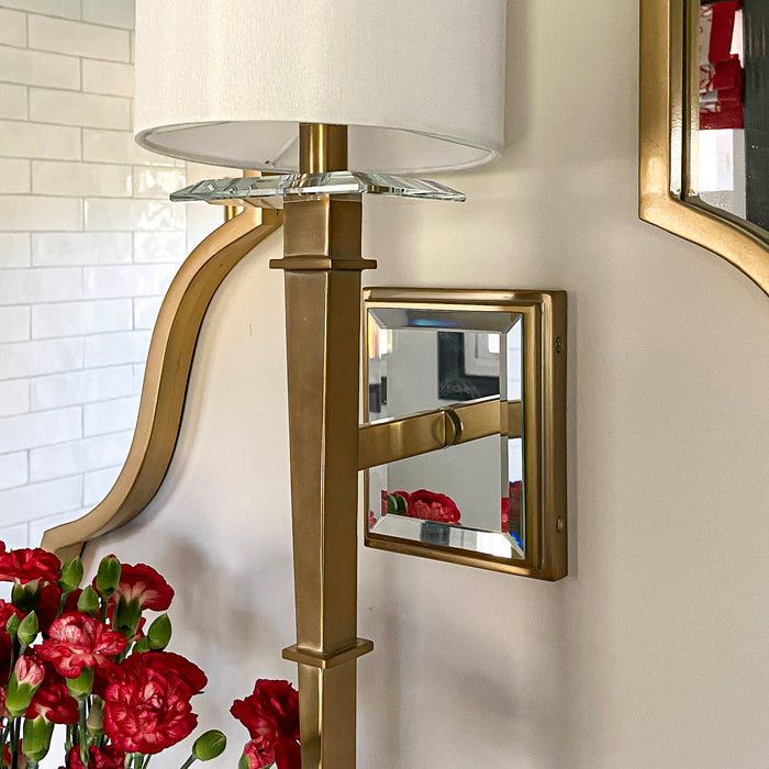 Crystorama CLI-231-AG One Light Wall Sconce, Aged Brass