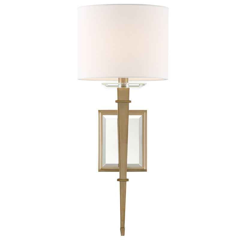 Crystorama CLI-231-AG One Light Wall Sconce, Aged Brass