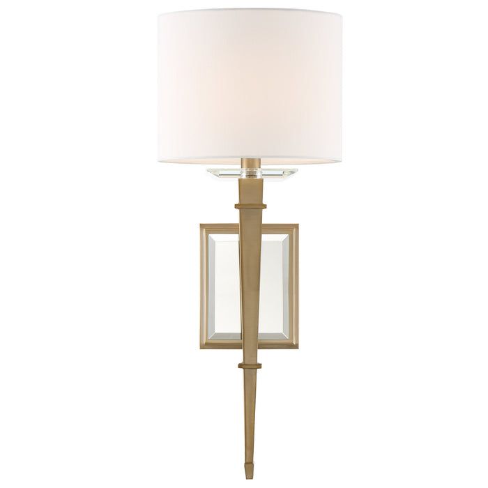 Crystorama CLI-231-AG One Light Wall Sconce, Aged Brass