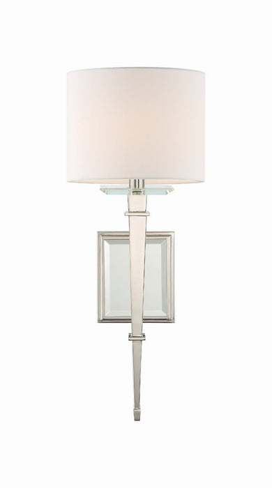 Crystorama CLI-231-PN One Light Wall Sconce, Polished Nickel