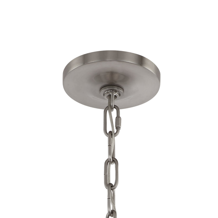Crystorama CLO-8898-BN Eight Light Chandelier, Brushed Nickel