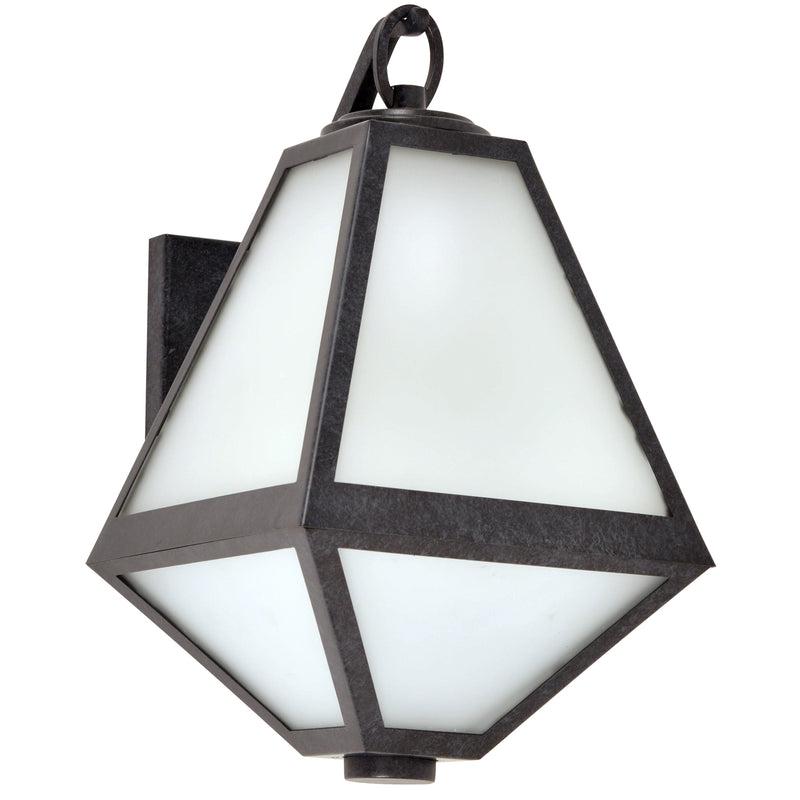 Crystorama GLA-9701-OP-BC One Light Outdoor Wall Sconce, Black Charcoal