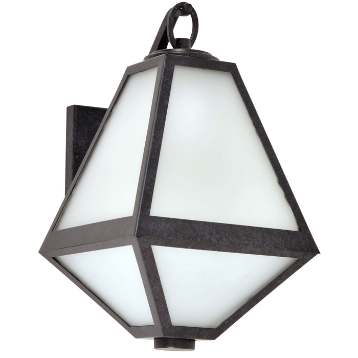 Crystorama GLA-9701-OP-BC One Light Outdoor Wall Sconce, Black Charcoal