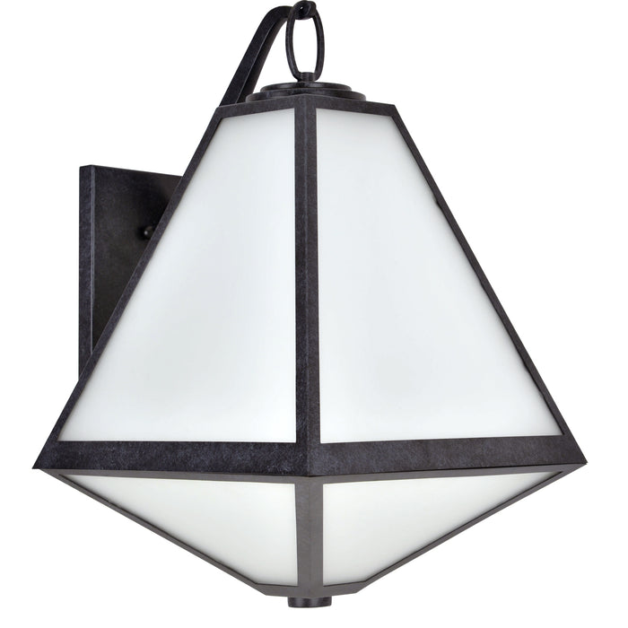 Crystorama GLA-9702-OP-BC Three Light Outdoor Wall Sconce, Black Charcoal