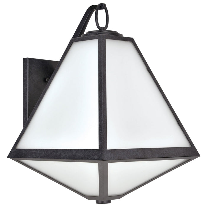Crystorama GLA-9702-OP-BC Three Light Outdoor Wall Sconce, Black Charcoal