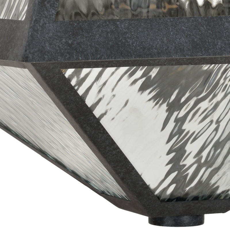Crystorama GLA-9702-WT-BC Three Light Outdoor Wall Sconce, Black Charcoal