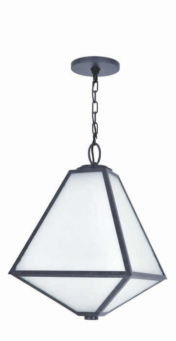 Crystorama GLA-9705-OP-BC Three Light Outdoor Chandelier, Black Charcoal