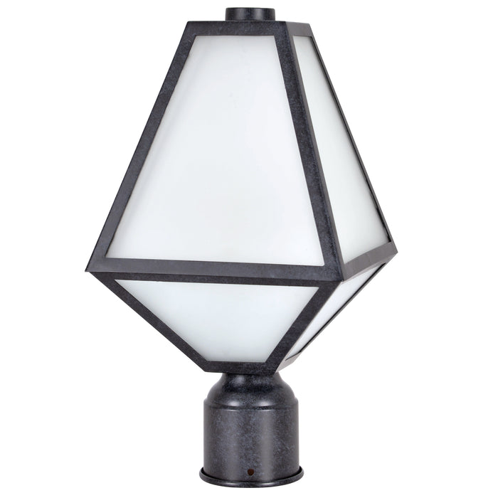 Crystorama GLA-9707-OP-BC One Light Outdoor Post Mount, Black Charcoal